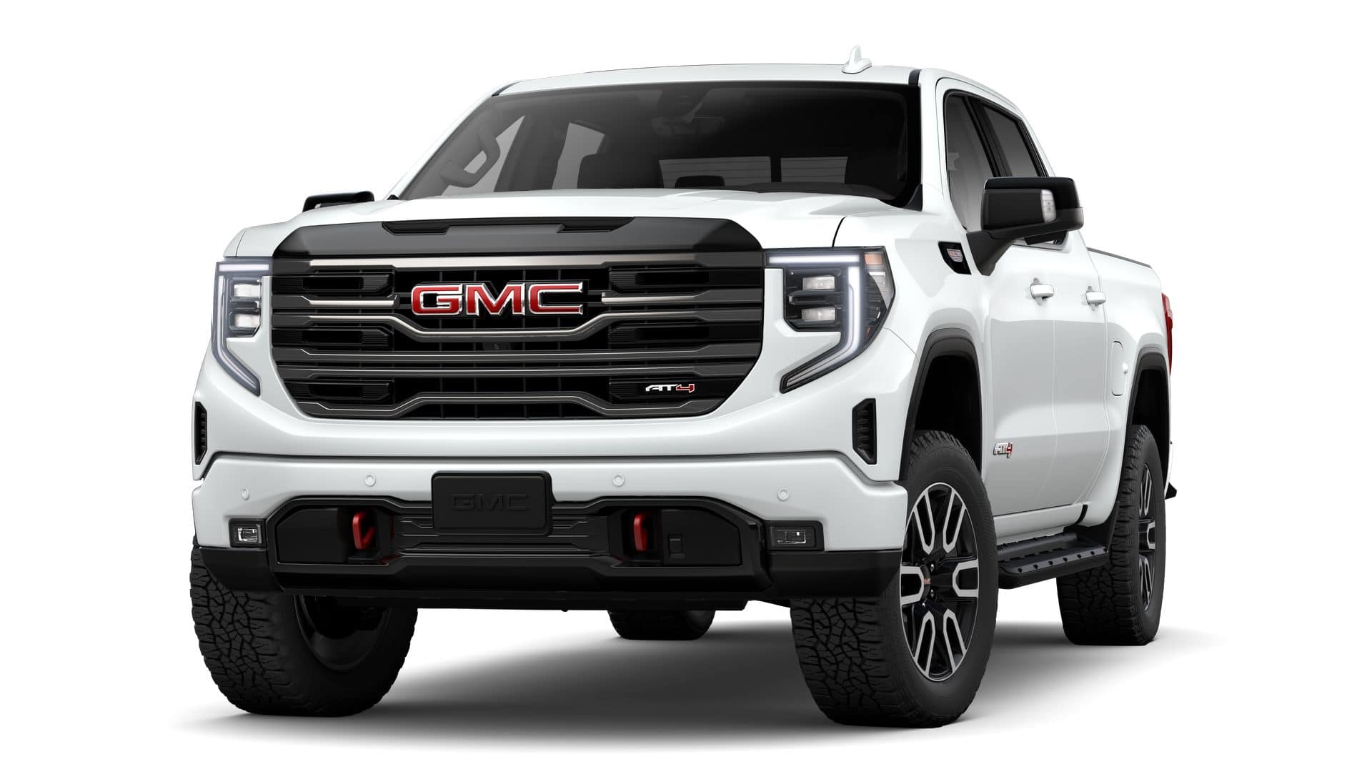 2026 GMC Sierra 1500 AT4 in Summit White — front three-quarter view